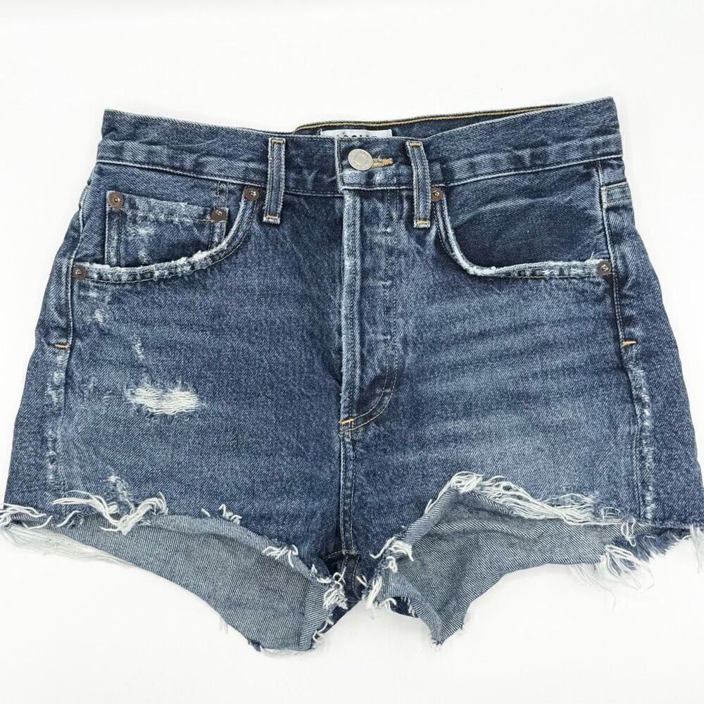 Agolde Parker Vintage Cut Off Medium Wash Denim Shorts - US Women’s 23
